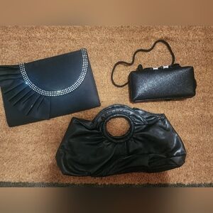 Black purse x 3 cluth purse . Small